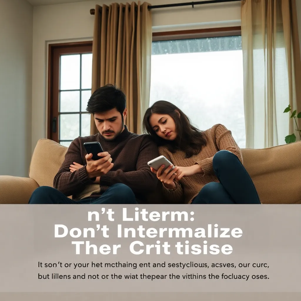 Don't Internalize Their Criticism
